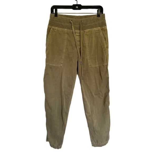 James Perse Pull On Clean Cargo Pants Sz 1 WACS1862 Olive - Picture 1 of 4
